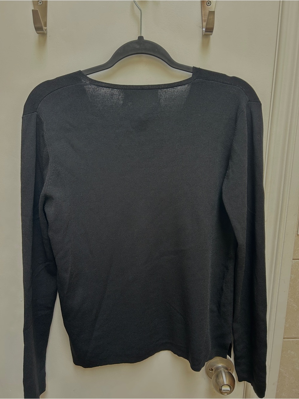 Joseph Black V-Neck Button-Front Cardigan - Picture 2 of 4